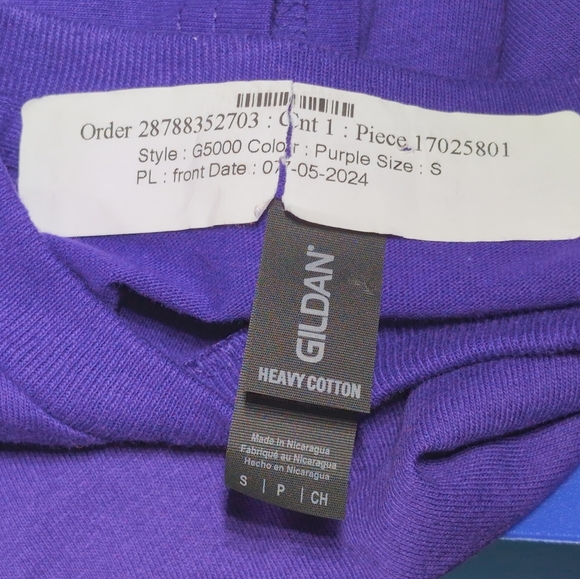 Gildan Bon Bon Vivant S Third Ear Purple Graphic T-Shirt - Picture 5 of 5